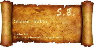 Steier Betti névjegykártya